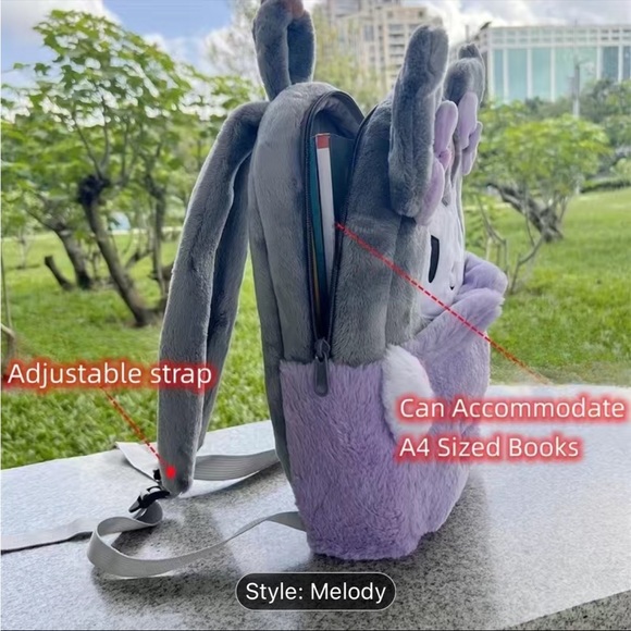 ๐๐๐ฉทSANRIO HELLO KITTY MELODY PLUSH BACKPACK ๐๐๐๐ฉท - Picture 4 of 7